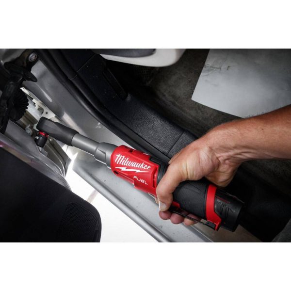 12V Cordless Extended Reach High-Speed Ratchet Set, 1/4-Inch And 3/8-Inch Drive Electric Ratchets, Lithium-Ion Battery Powered