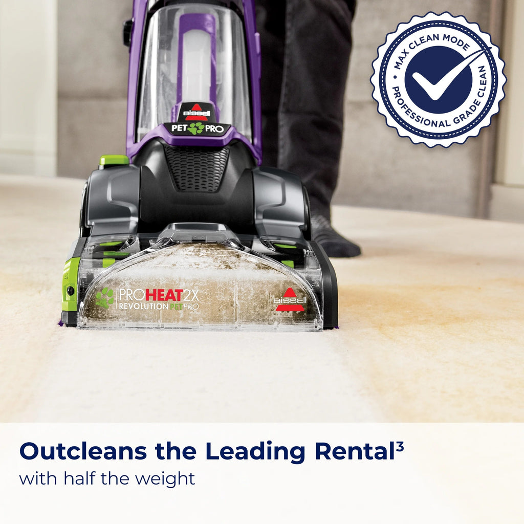 BISSELL ProHeat 2X Revolution Pet Pro Upright Carpet Cleaner, Purple - 3586