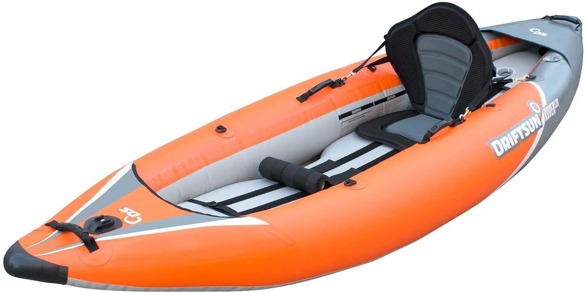 Inflatable Tandem Whitewater Kayak With High-Pressure Floor, Paddles And Pump - 8.5 ft x 36 in x 13 in
