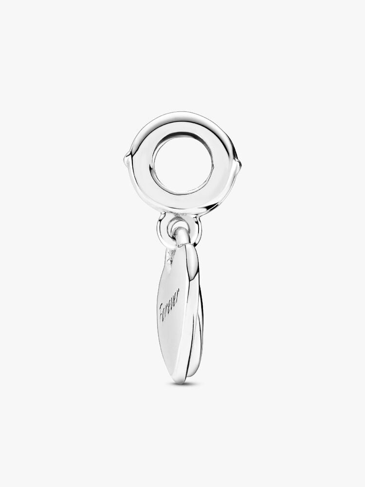Double Heart Split Dangle Charm