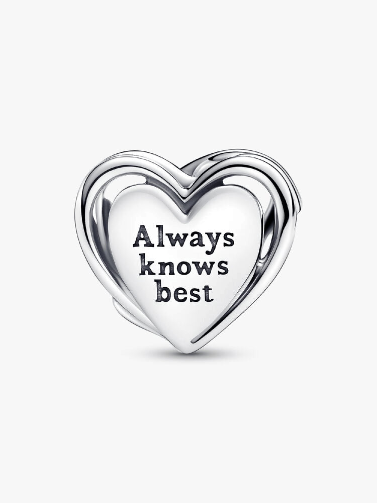 Openwork Mom & Heart Charm