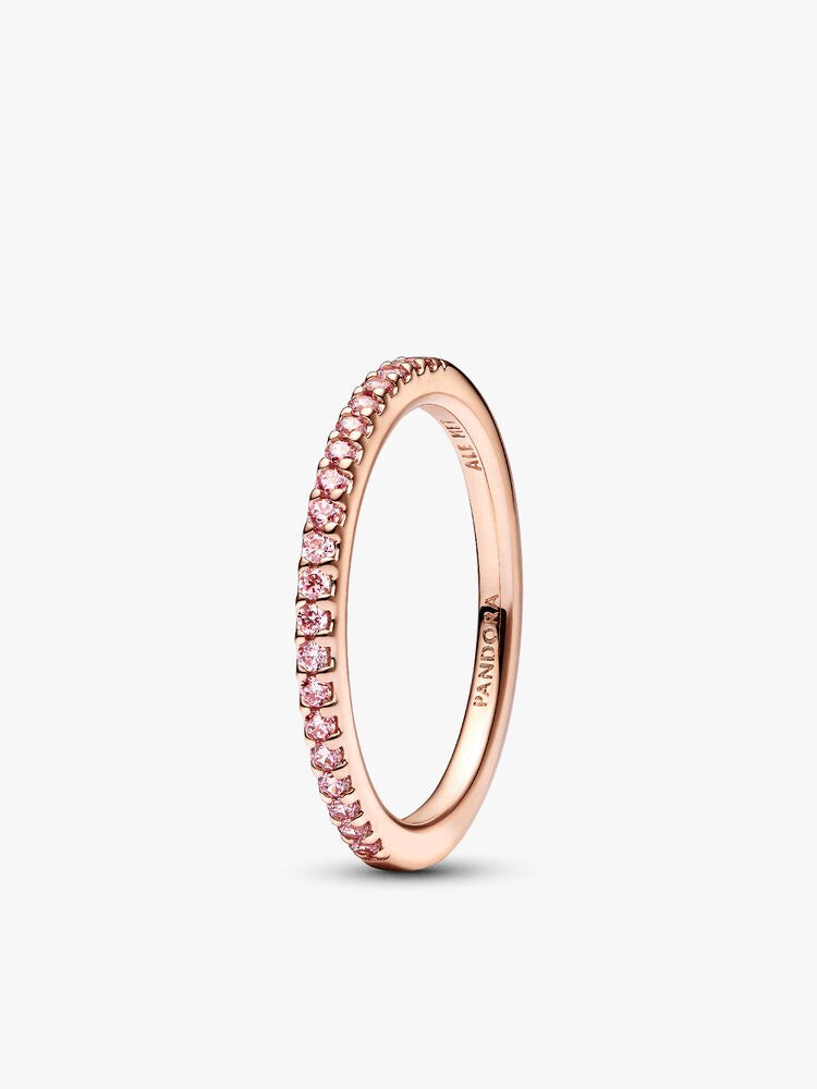 Sparkling Pink Band Ring