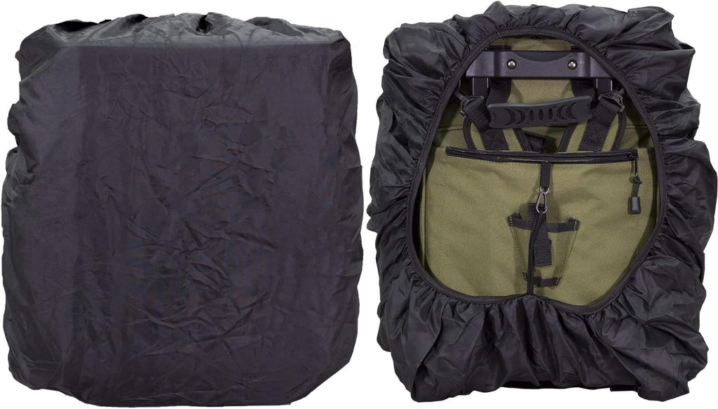 Elkton Outdoors Waterproof Rolling Tackle Box Backpack With 5 Tackle Trays And 4 Rod Holders