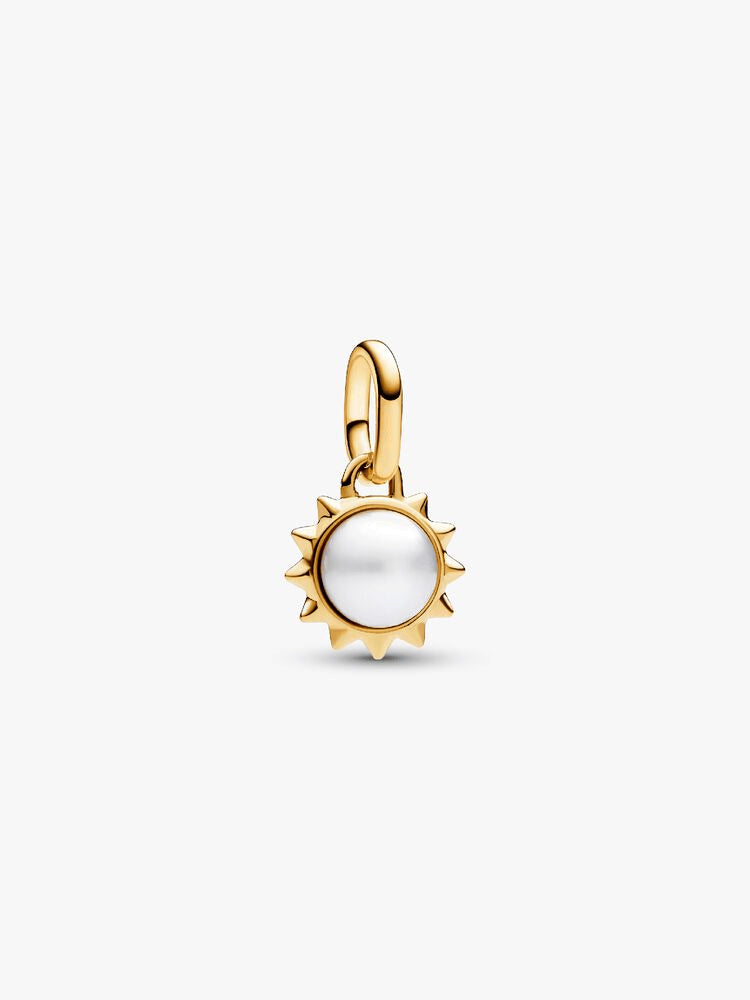 Pandora ME Treated Freshwater Cultured Pearl Sun Mini Dangle Charm