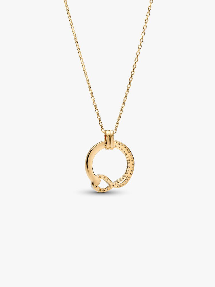 Pandora Infinite Lab-grown Diamond Pavé Circle Pendant Necklace