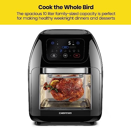 CHEFMAN Multifunctional Digital Air Fryer Rotisserie Dehydrator Convection Oven - 10-Liter