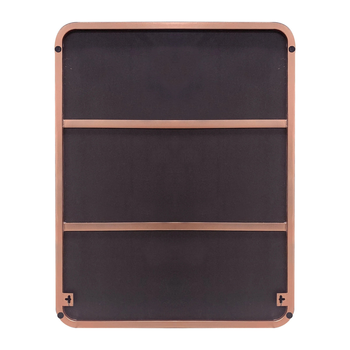 Framed Wall Vanity Mirror With Rounded Corners, 1 Piece