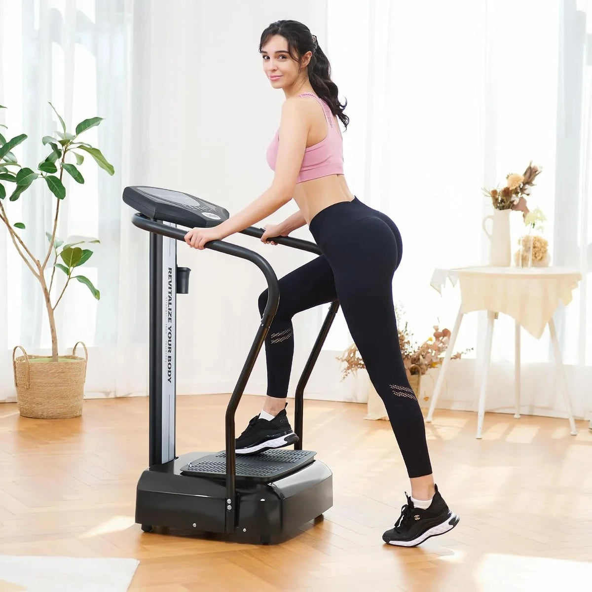 Zelus Whole Body Vibration Plate Exercise Machine, 500W, 99 Levels, 3 Preset Modes, 2 Resistance Bands, 330lb Capacity