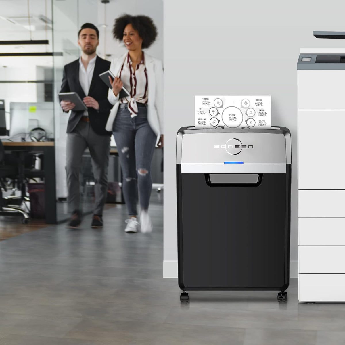 24-Sheet Cross-Cut Paper Shredder, 40-Minute Continuous Run Time, 9-Gallon Basket, P-4 Security