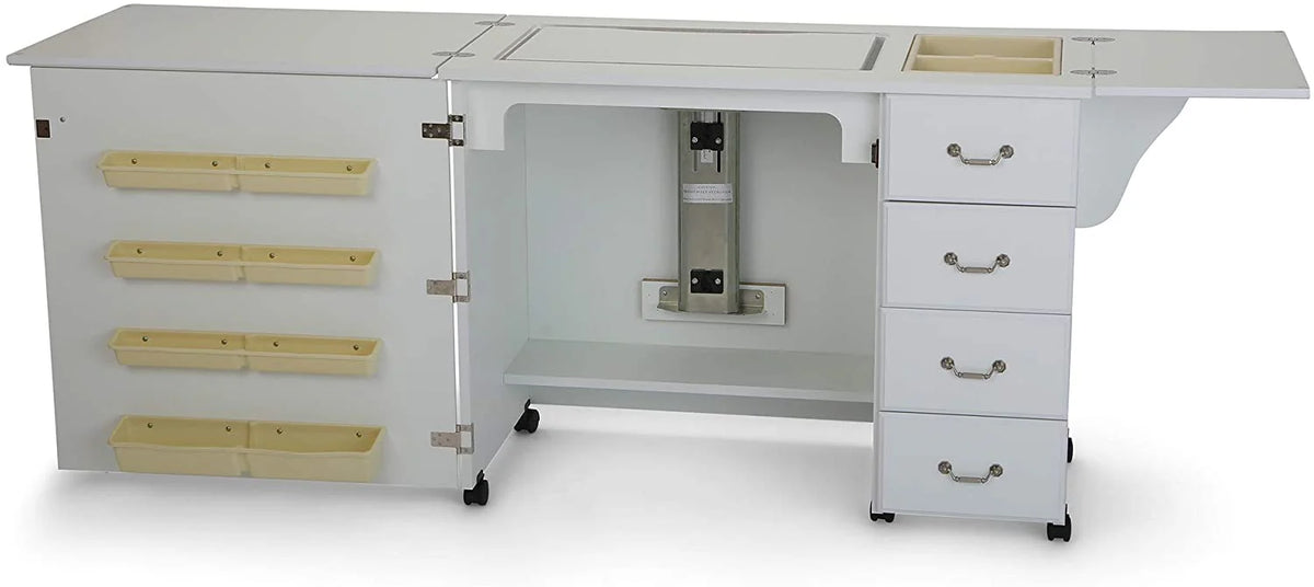 Norma Jean Sewing Cabinet With Storage And Airlift, Black, 45-Pound Capacity - 353