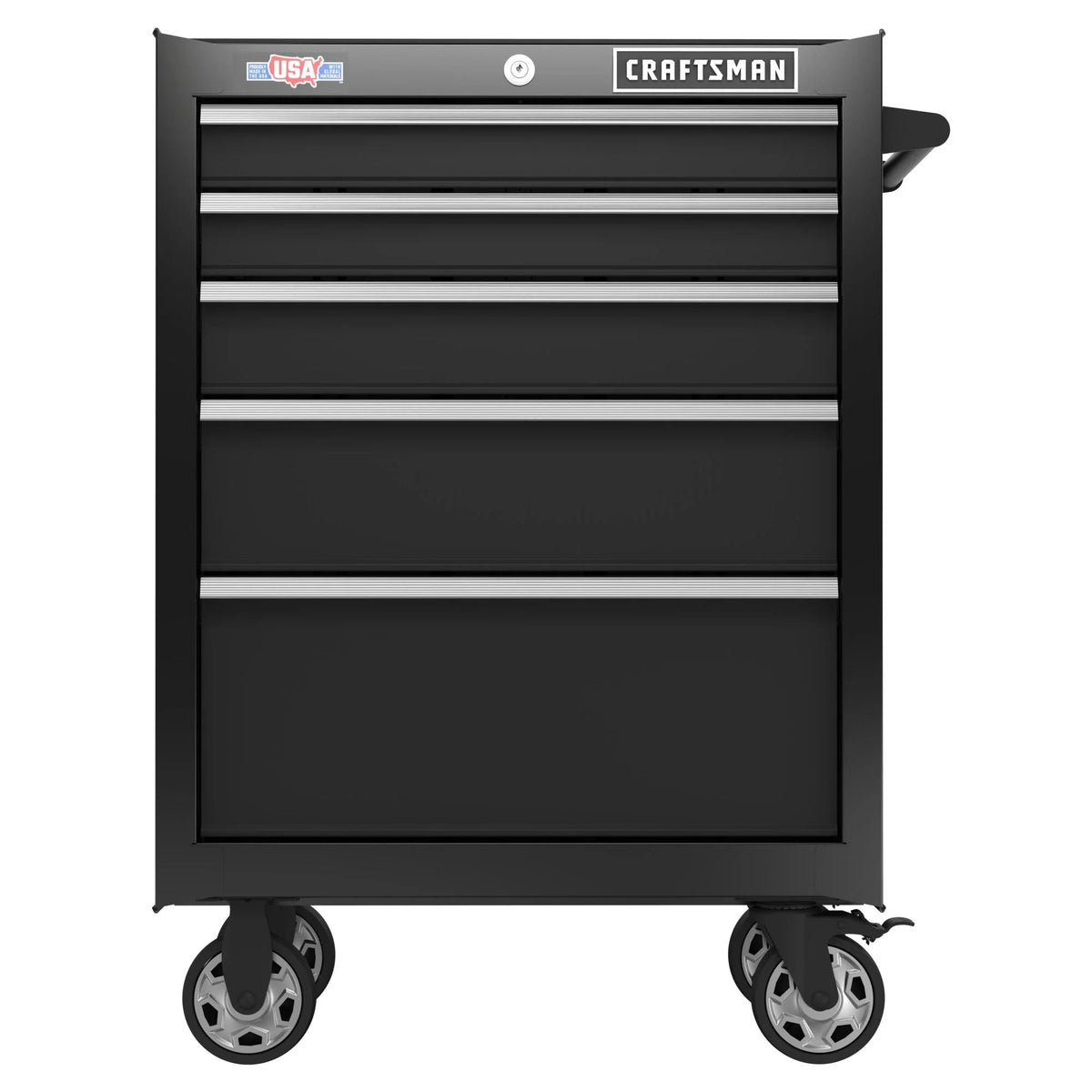 CRAFTSMAN Rolling Tool Cabinet 26.5-in W x 37.5-in H 5-Drawer Steel Black - S2000