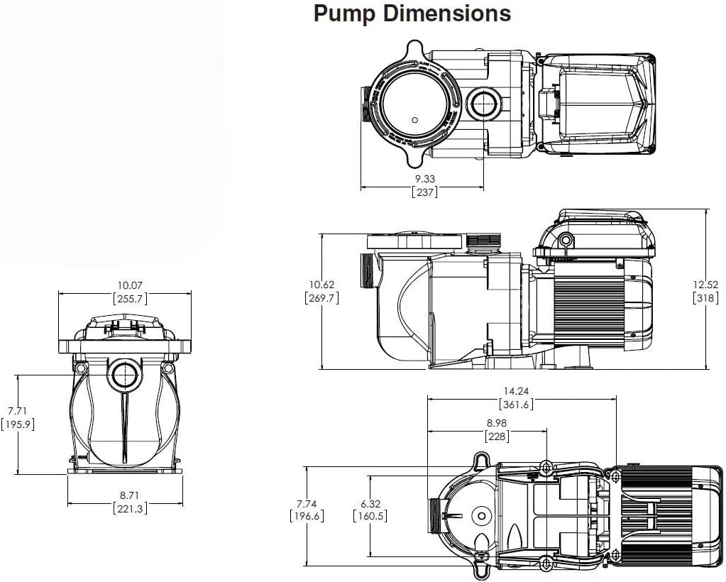 Pentair SuperFlo VS Variable Speed Pool Pump, 1 1/2 Horsepower, 115/208-230 Volt, 1 Phase, Almond - 342001