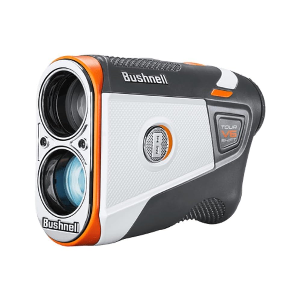 Bushnell Golf Laser Rangefinder, White/Black/Orange - Tour V6 Shift