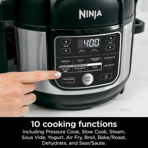 Ninja Foodi 10-in-1 6.5 Quart Pro Pressure Cooker Air Fryer Multicooker, Stainless - OS300