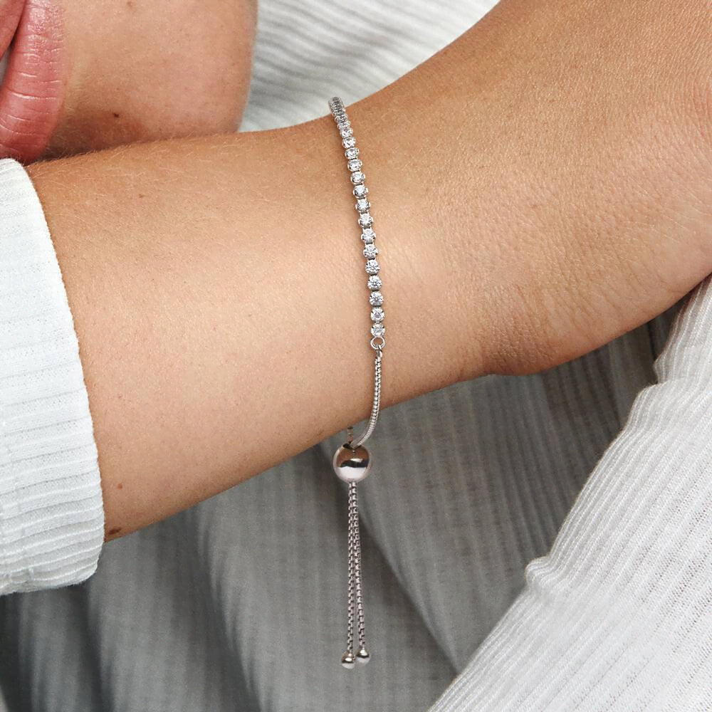 Sparkling Slider Tennis Bracelet