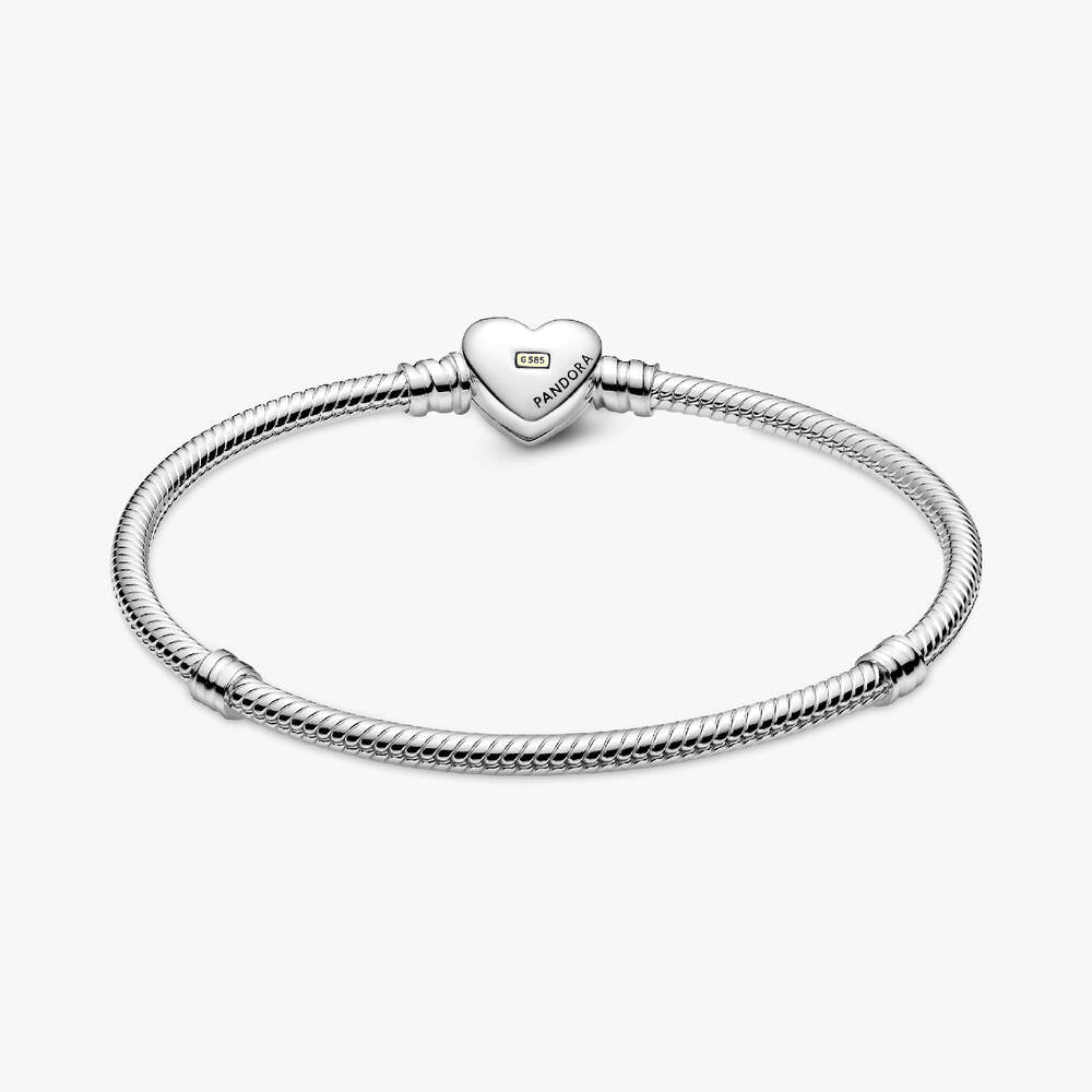 FINAL SALE - Domed Golden Heart Clasp Snake Chain Bracelet