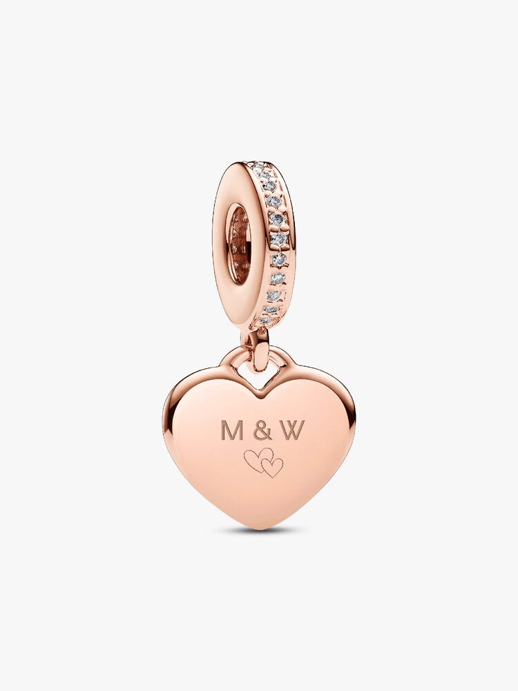 Engravable Heart Tag Dangle Charm