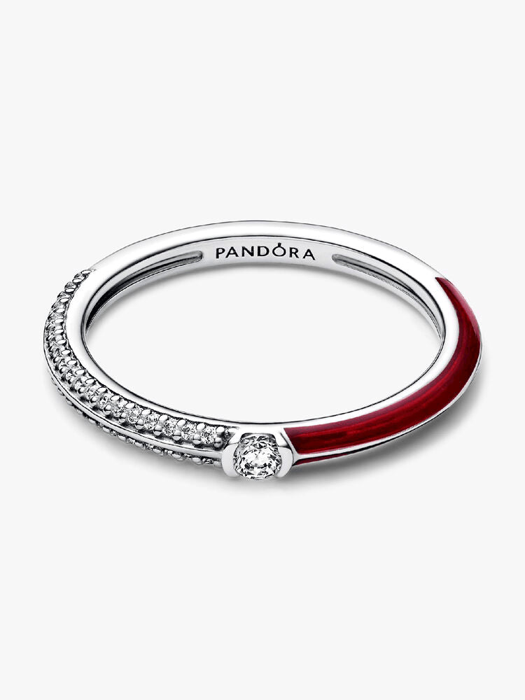 Pandora ME Pavé & Red Dual Ring