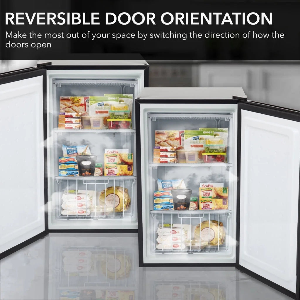 Whynter Upright Freezer 3.0 Cu. Ft., Stainless Steel, Lock - Cuf-301SS