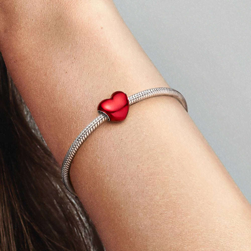 FINAL SALE - Metallic Red Heart Charm