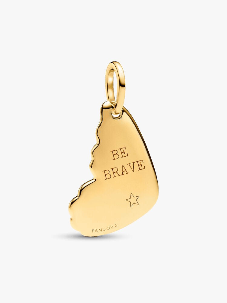 Engravable Butterfly Wing Tag Pendant