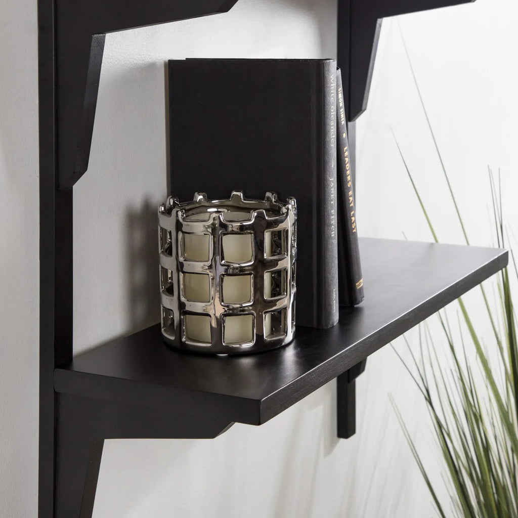 Mid-Century Wall Shelves, 24x8x24 Inch Decorative Wall-Mounted Storage And Display Shelving