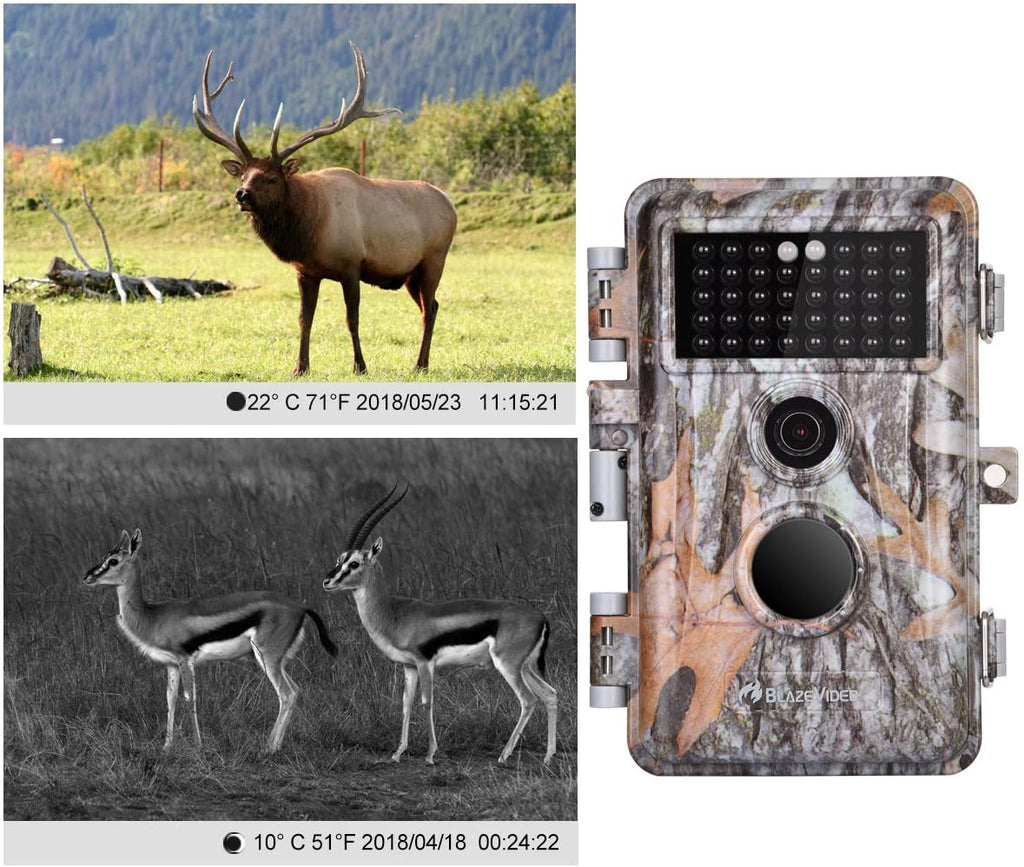5-Pack Game & Deer Trail Cameras, 16MP 1920x1080P Video, Camo