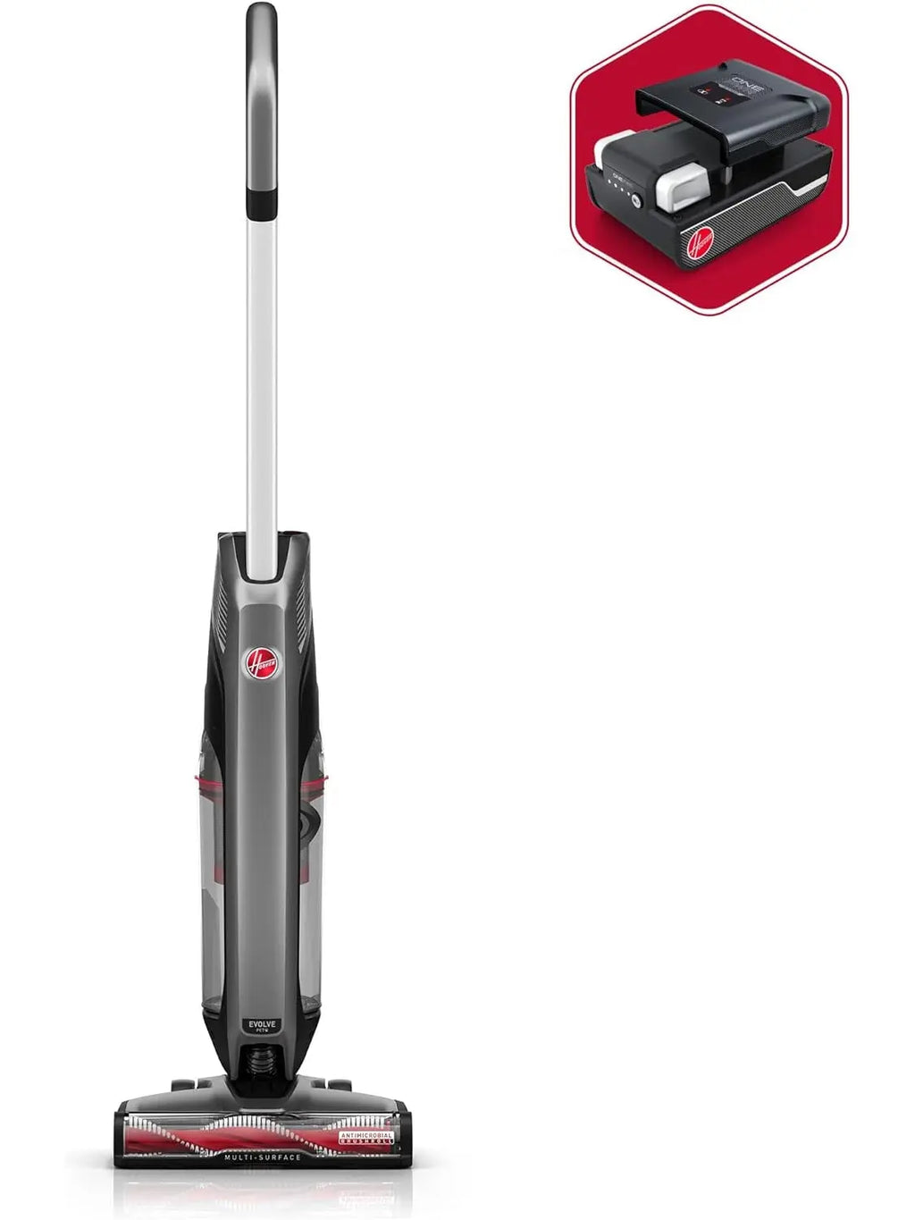 Hoover ONEPWR Evolve Pet Cordless Small Upright Vacuum Cleaner, Black - BH53422V