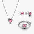 Pink Hearts Jewelry Set
