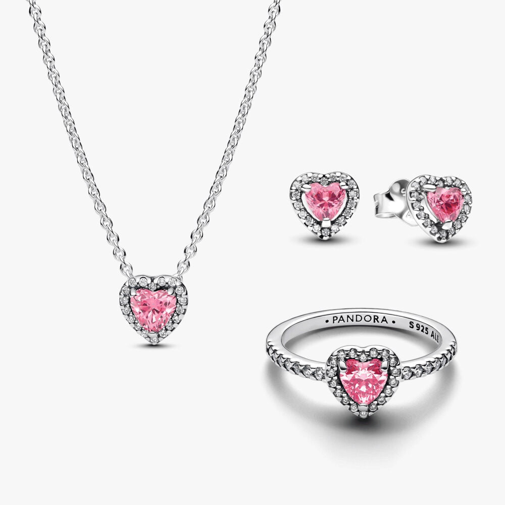 Pink Hearts Jewelry Set
