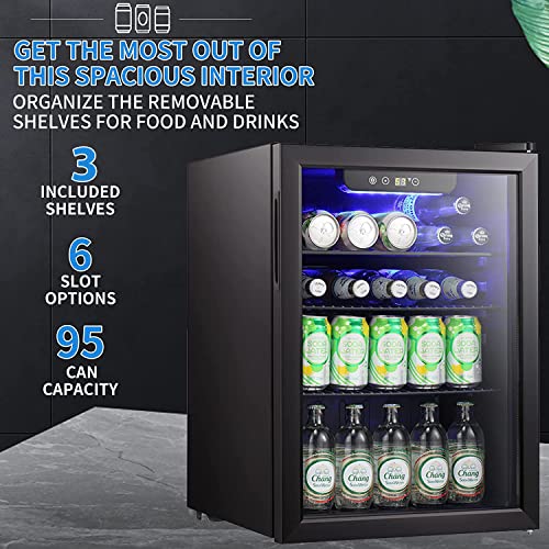 Antarctic Star 2.6 Cu.Ft 95 Can Beverage Refrigerator