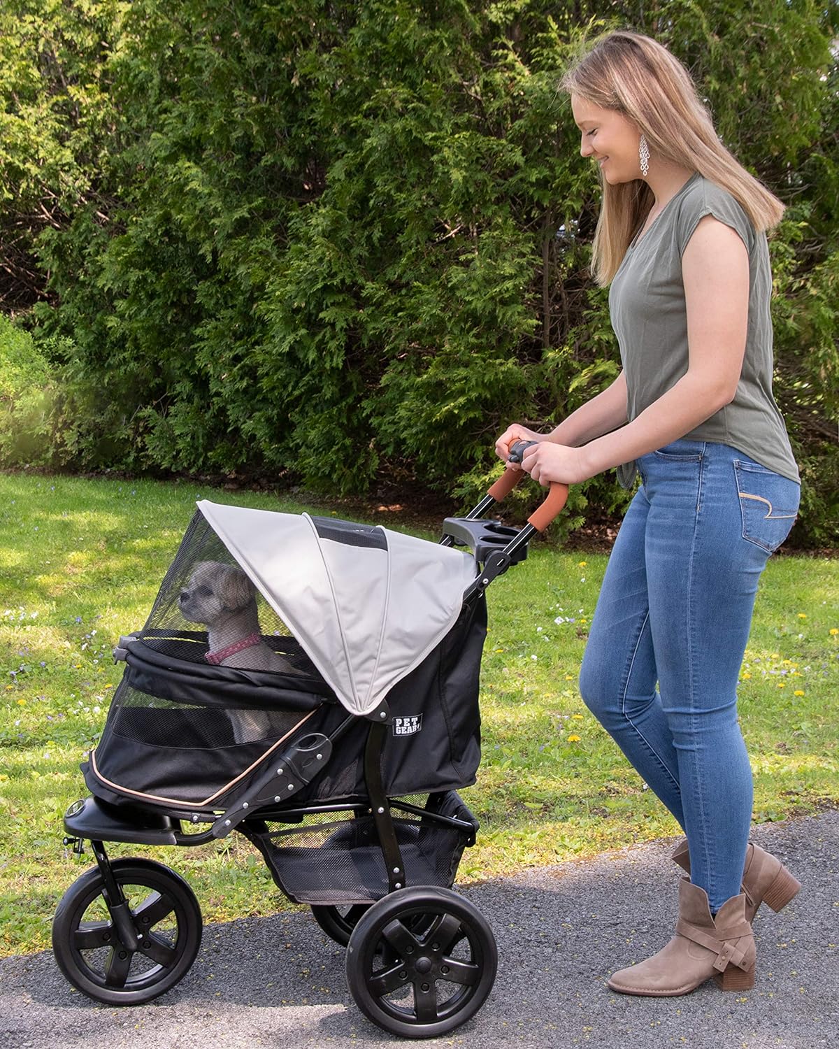 Pet Gear No-Zip AT3 Pet Stroller For Cats/Dogs With 12in E.V.A. Tires - AT3