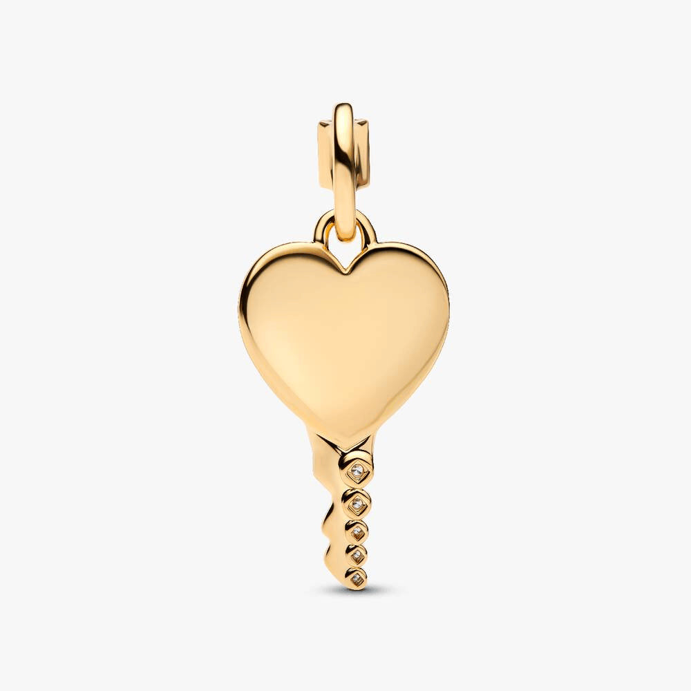 Engravable Heart Key Pendant