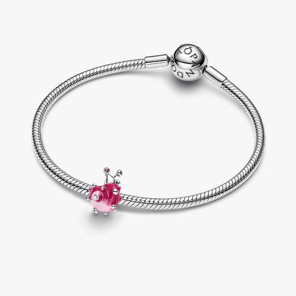 Pink Snail Charm