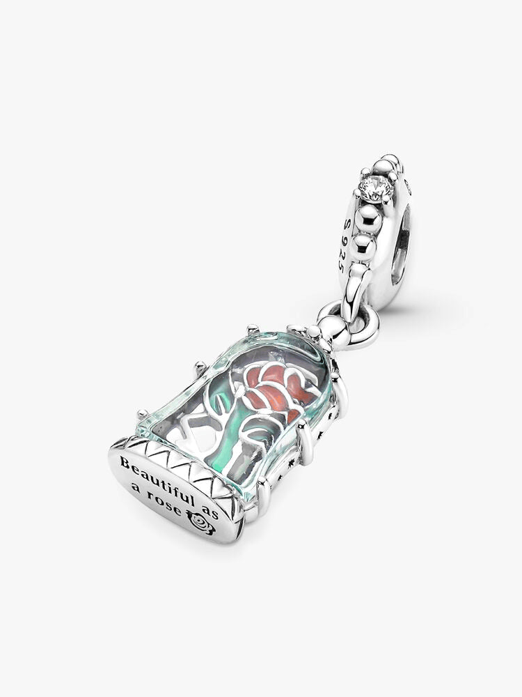 Disney Beauty and the Beast Enchanted Rose Dangle Charm