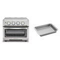 Cuisinart Air Fryer Convection Toaster Oven With Baking Dish, Stainless Steel, 1.12 in x 0.86 in x 0.16 in - TOA-70 & AMB-TOBBP
