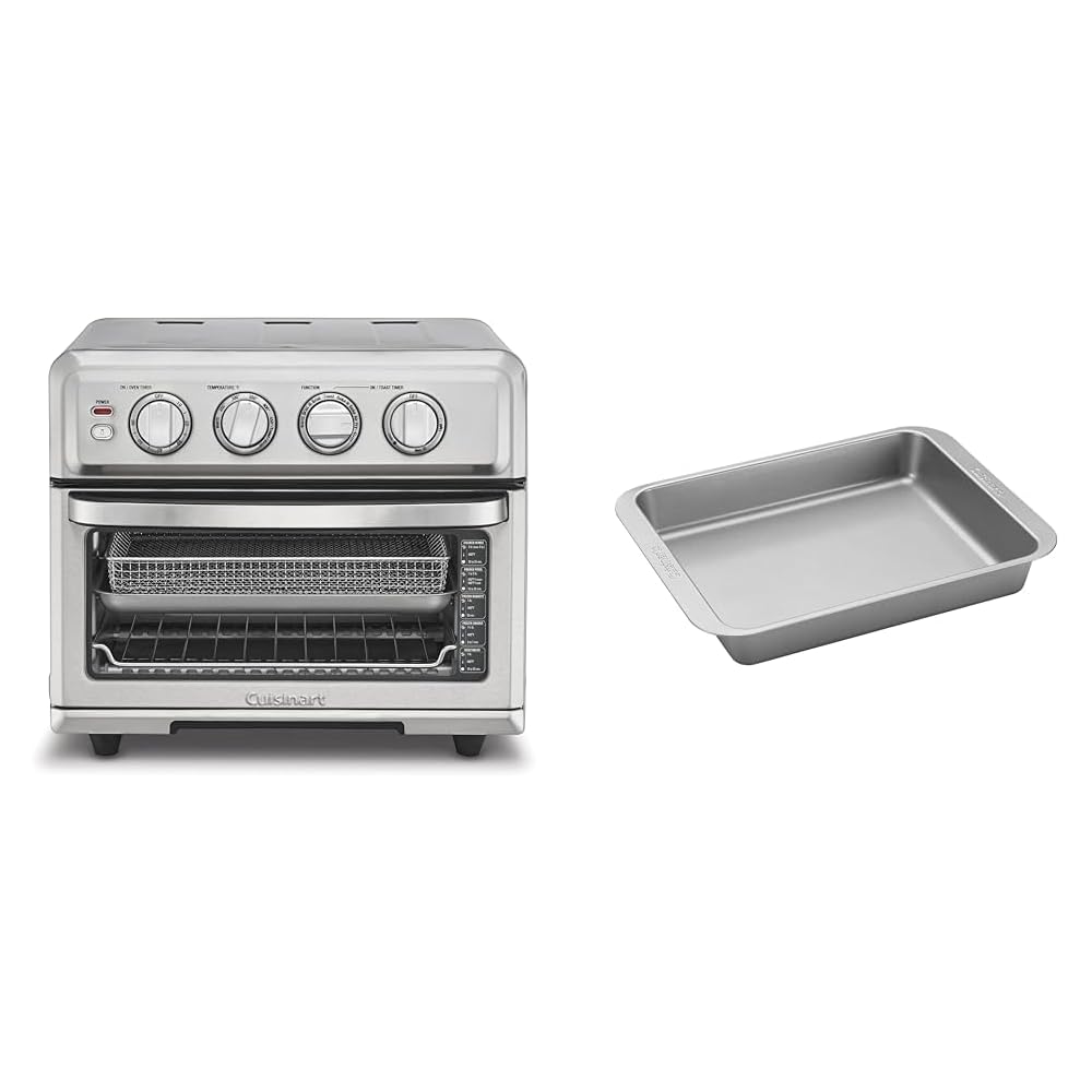 Cuisinart Air Fryer Convection Toaster Oven With Baking Dish, Stainless Steel, 1.12 in x 0.86 in x 0.16 in - TOA-70 & AMB-TOBBP