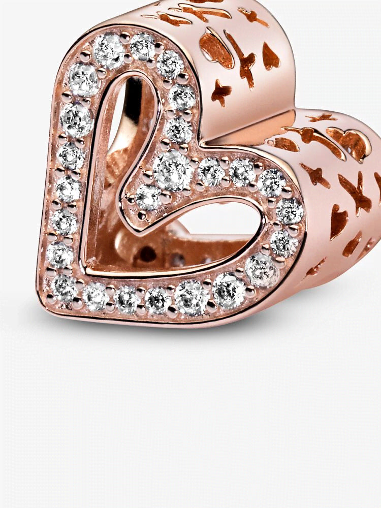 Sparkling Freehand Heart Charm