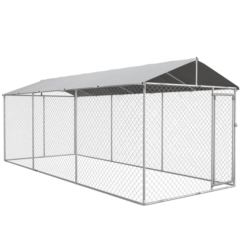 PawHut Outdoor Dog Kennel 19.7' x 7.5' x 7.5' With Waterproof Roof - D02-179V02SR