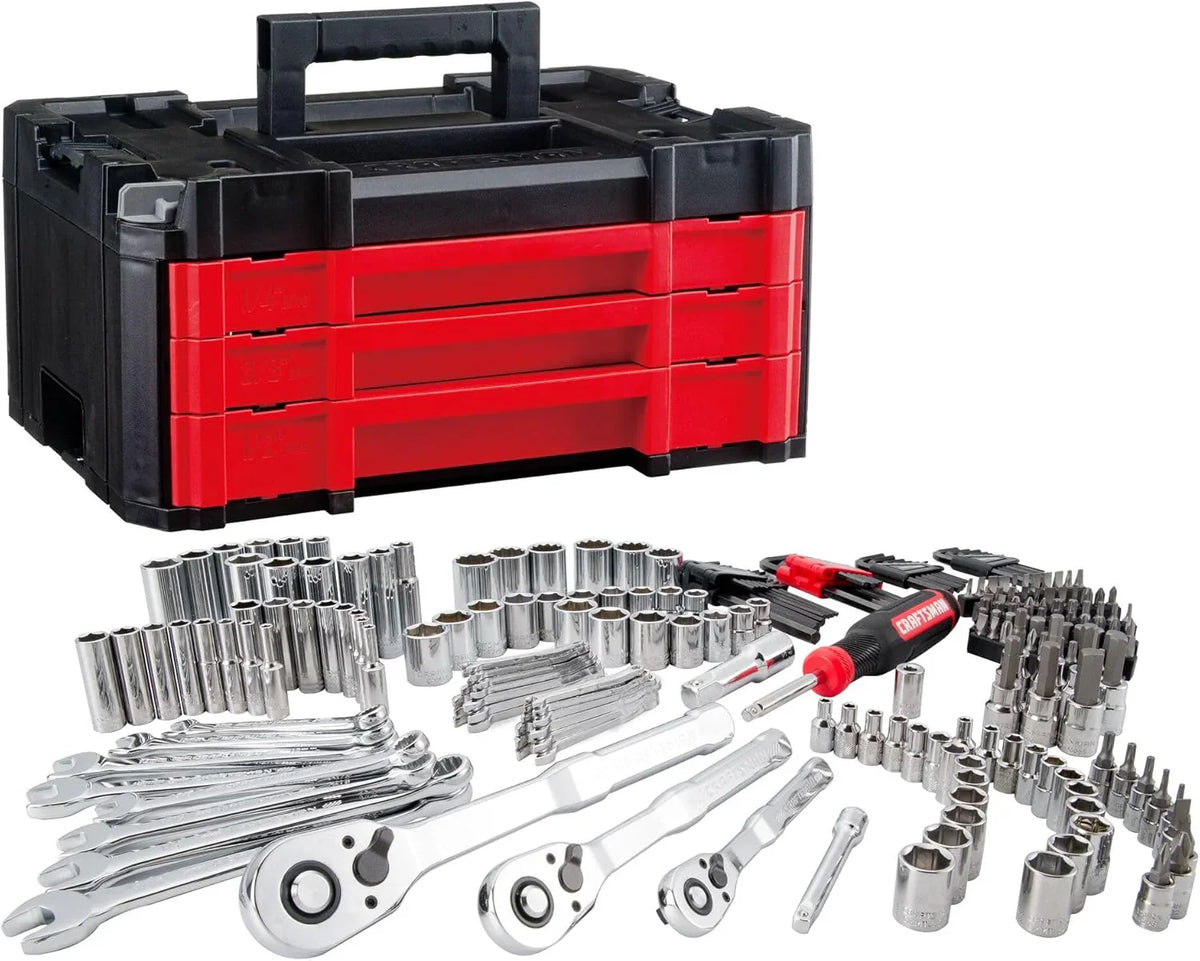 Craftsman 262-Piece Mechanic Tool Set With 3-Drawer VERSASTACK Tool Box, SAE/Metric - CMMT45309