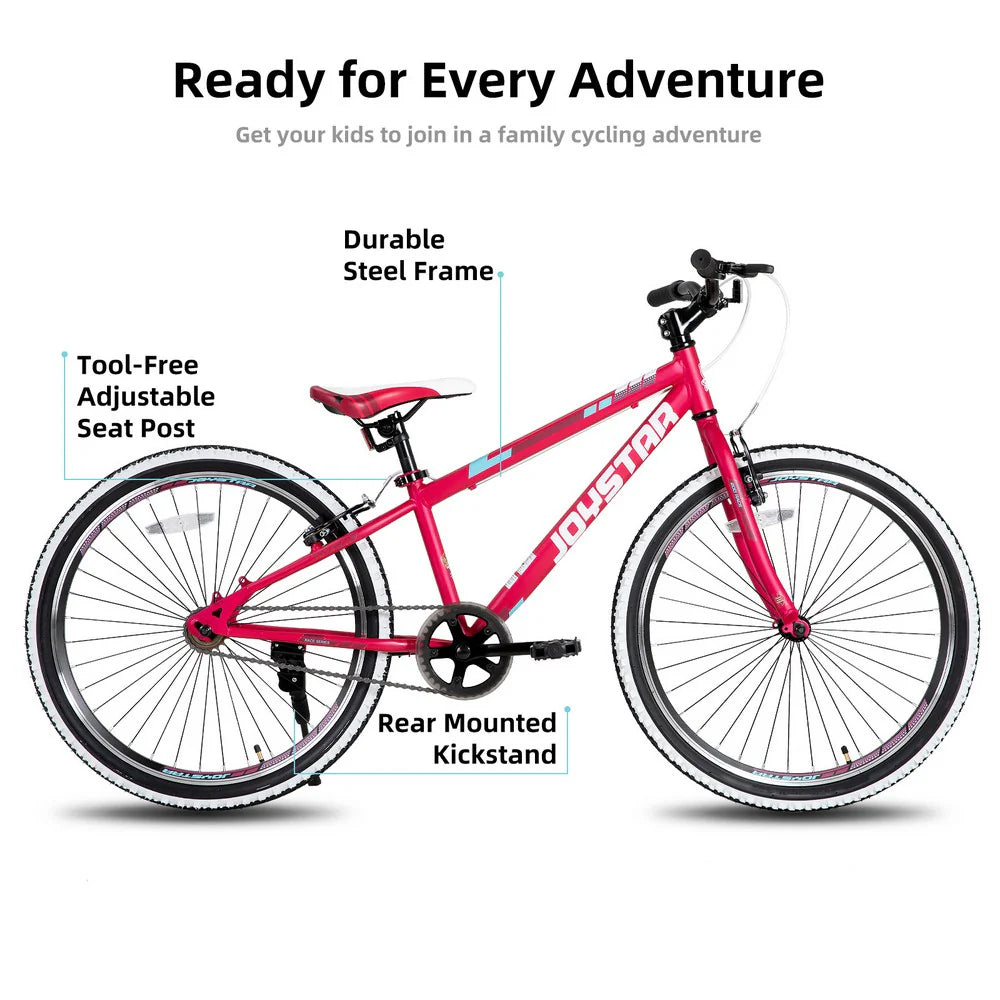 Kids' Single-Speed Mountain Bike, 20-Inch/24-Inch - White Wall Knobby Tires