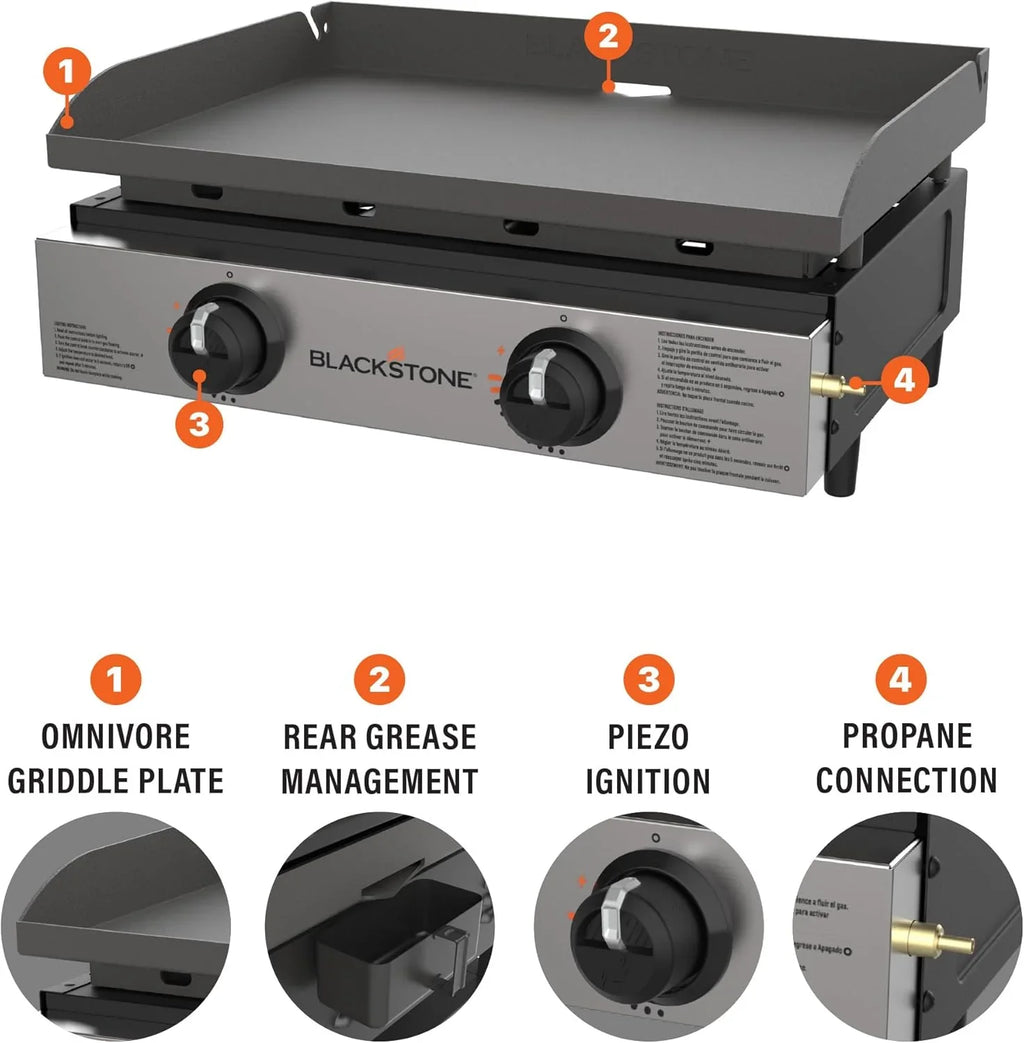 BLACKSTONE 22 inch Tabletop Griddle, Black - 1666