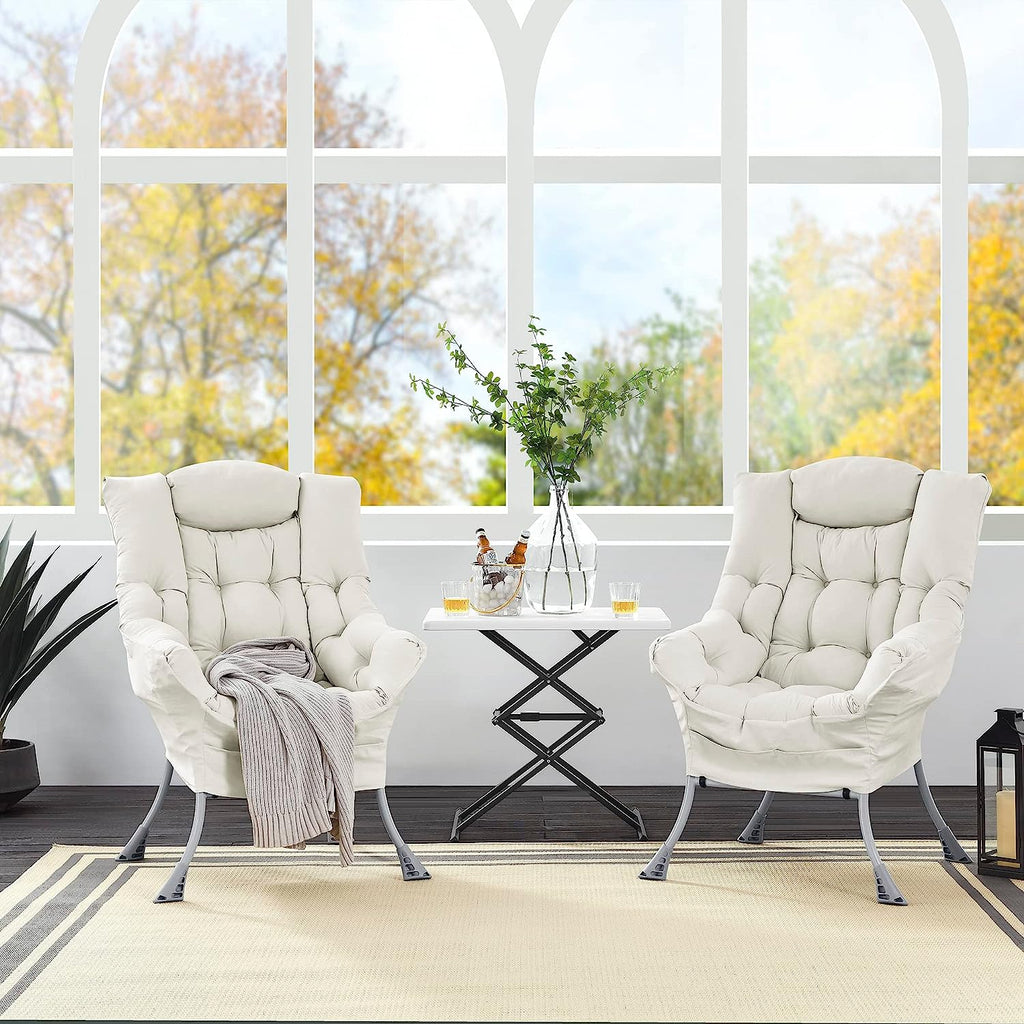 Living and More High Back Fabric Lazy Chair