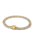 Two-tone Pavé Cuban Chain Bracelet