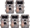 5-Pack Game & Deer Trail Cameras, 16MP 1920x1080P Video, Camo