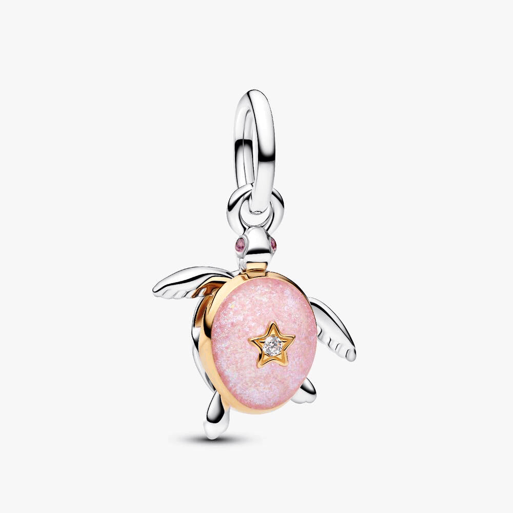 2026 Pink Sea Turtle Lab-grown Diamond Dangle Charm