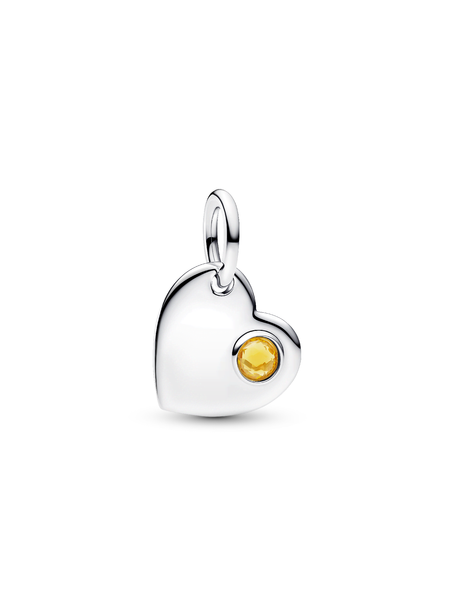 Engravable Heart Honey Stone Dangle Charm