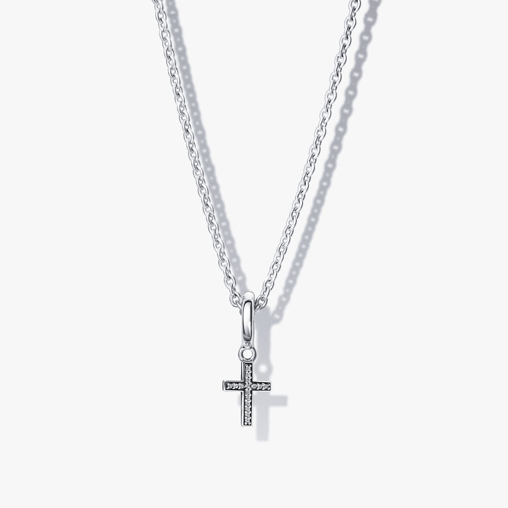 Sparkling Cross Pendant Necklace Set
