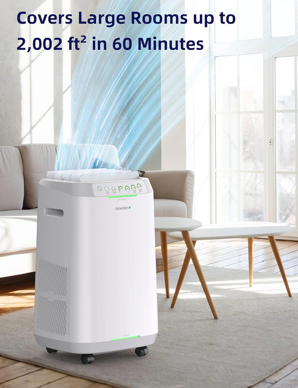 Nuwave Air Purifier, 2002 Sq Ft, White - OxyPure Zero