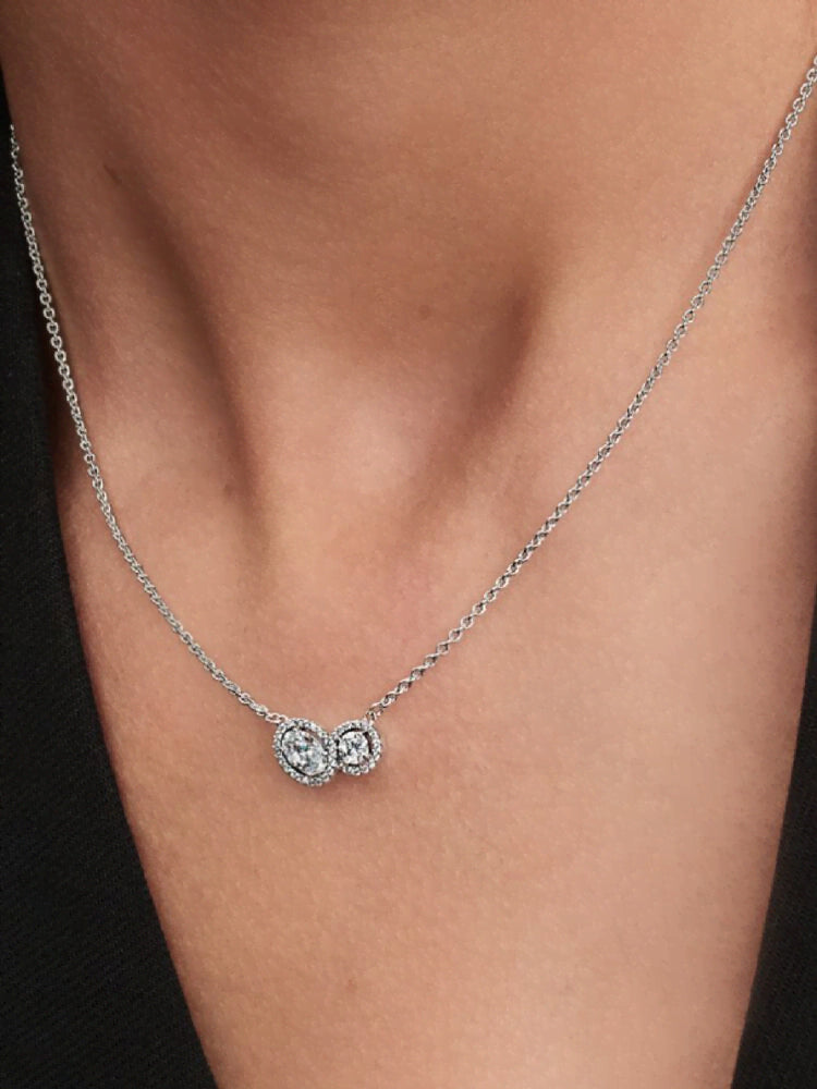 Embracing Halo Necklace